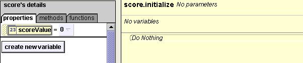 Create a class level method for score called iniralize.