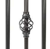 Aluminum Square Basket Collars designed simply to slide over square balusters and lock in