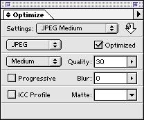 344 CHAPTER 15 Optimizing Images for the Web Setting optimization options for JPEG format JPEG is the standard format for compressing continuous-tone images, such as photographs.