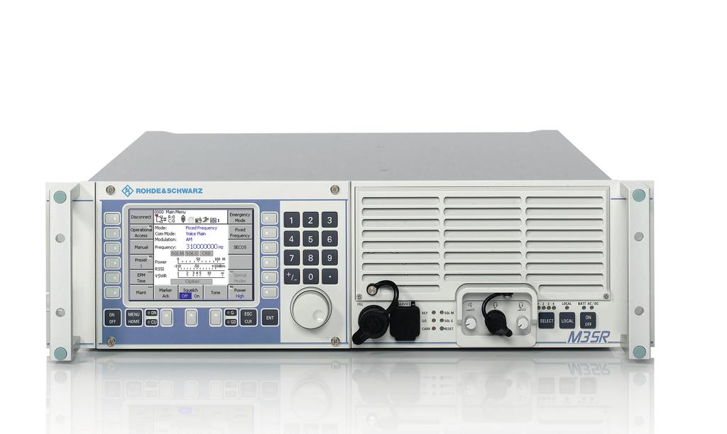 R&S M3SR Series4400 Software Defined Radios At a glance To ensure secure radiocommunications and successful accomplishment of missions, today's stationary radiocommunications solutions for civil and