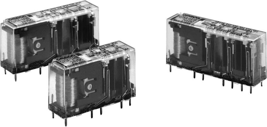 Slim Relays with Forcibly Guided Contacts Conforming to EN Standards EN50205 Class A, approved by VDE. Ideal for use in safety circuits in production machinery.