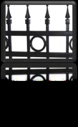 Steel Ornamental Fence Cascadia Fence (Affiliate Company) Panel Sizes: 3 x 6, 4 x 8, 5 x 8 6 different styles to choose from Easy