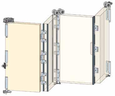 Windsor Bi-fold Door Weatherstripping Two barriers between each panel and between panels and frame; urethane foam encased in polyethylene film around entire frame; pile weatherstripping along head