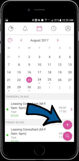 Alternatively, you can edit the hours on the timesheet. Just tap the pencil button next to the shift and make the changes to your timesheet.