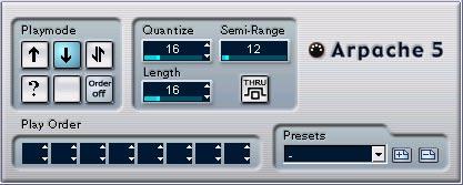 Arpache A typical arpeggiator accepts a chord (a group of MIDI notes) as input, and plays back each note in the chord separately, with the playback order and speed set by the user.