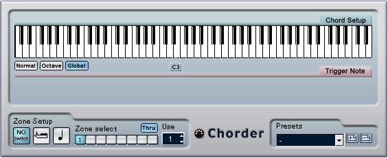 Chorder The Chorder is a MIDI chord processor, allowing you to assign complete chords to single keys in a multitude of variations.