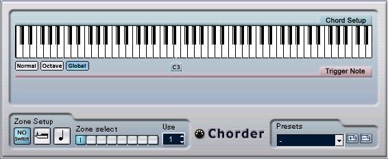 When you play a C note (regardless of whether it s a C3, C4 or any other octave) you will hear the chord set up for the C key.