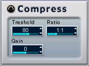 Compress This MIDI Compressor is used for evening out or expanding differences in velocity.