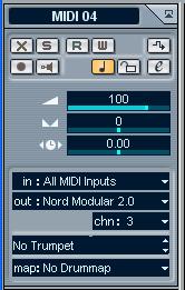 Basic track settings The topmost Inspector section contains the basic settings for the selected MIDI track.