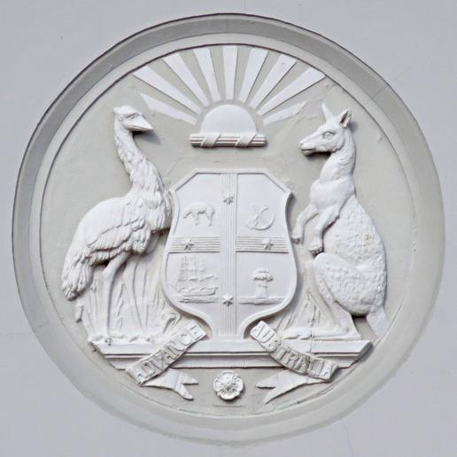 The building is one of just a few in Australia to have a Coat of Arms that predates the