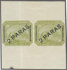 78 198 Corinphila Auction 28 May 2015 5322 5323 1887: De La Rue Die Proof for 5 m. value in black on glazed card, handstamped BEFORE HARDENING and dated 22 JUL 87 at upper right.