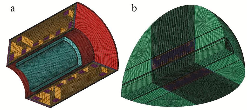 displacements and pressure to pressure only. This can significantly improve the computing speed. Fig. 3-6 shows a meshed acoustic model of an MRI scanner.