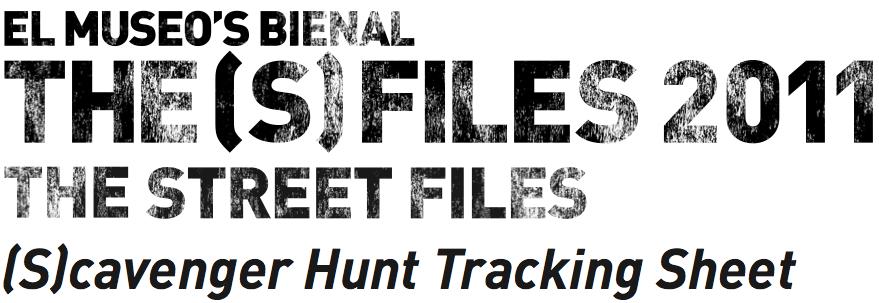 Get in on the game as we challenge you to follow the clues around NYC to satellite venues and events surrounding our biennial, The (S) files 2011.