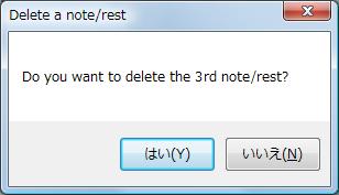 To delete a programmed note, right-click on the