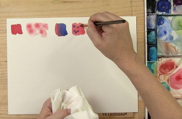 Paint the water on a dry panel of watercolor paper to wet it. 3. Load a brush with a color of your choice. 4.