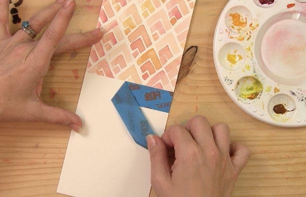 Repeat Steps 6 8 to paint all the diamonds on the card, varying the water-to-pigment ratio to create different intensities of the blended shades and create an interesting background.