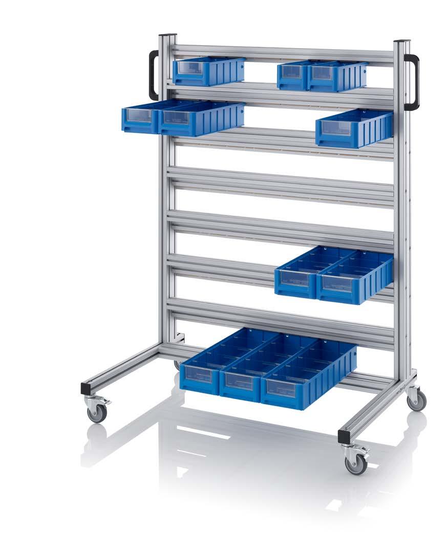 SYSTEM TROLLEYS FOR RACK BOXES AVAILABLE UP FROM 1 PIECE! No minimum purchase order. For optimised work processes AUER Packaging's system trolley for rack boxes is outstandingly simple to use.