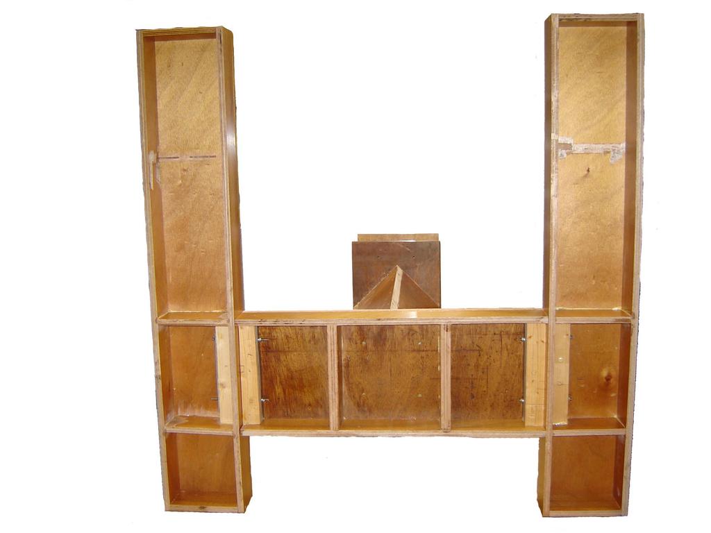 Chapter 2 Building of the wooden model For the construction of the frame scrapmultiplex of 15 and 22 mm thick is used.