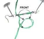 Tie a tight Square Knot to secure the cords. Design Tip: The next step is to cover the hoop for the Charm Earrings.
