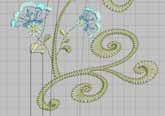Select the lower right small flower head above the border. Duplicate the design by right clicking and dragging a copy.