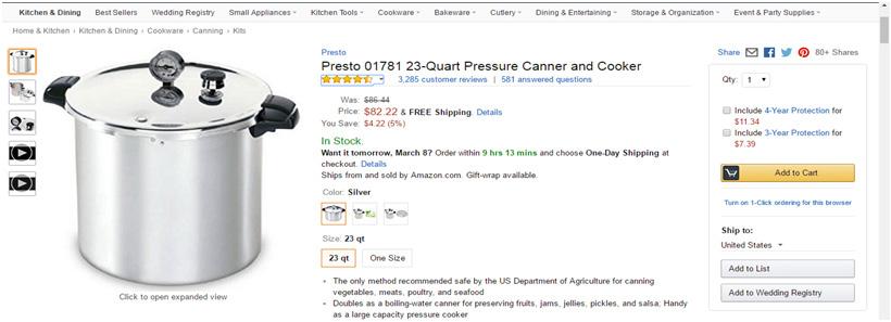 Yes, this Pressure cooker has over 3,000 reviews! 3. Has it got 3.