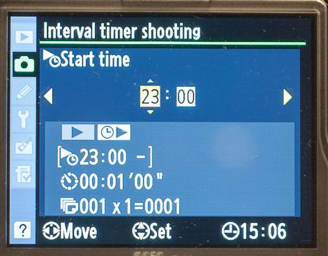 Shooting begins about 3 seconds after settings are complete. Skip down to step 3. 2.