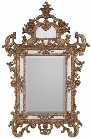 5"D Louix XV Hand-Carved Ornate Hand-Finished Frame with Antiqued