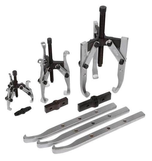 MECHANICAL PULLERS MECHANICAL PULLER KIT Makes separate mechanical or leg pullers. Twin and triple heads, double ended reversible and standard adjustable legs for a wide range of pulling options.