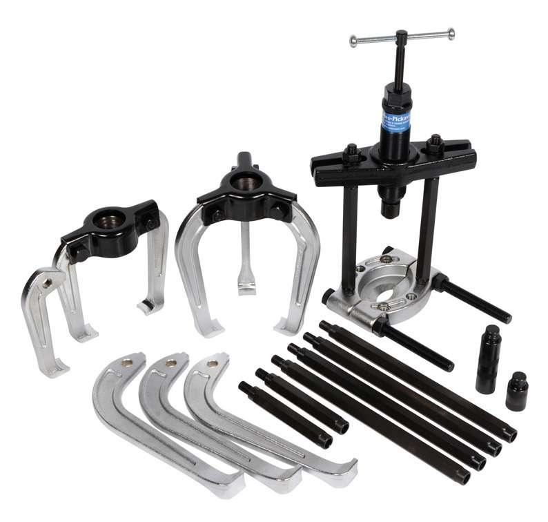 HYDRAULIC PULLERS HYDRAULIC PULLER & SEPARATOR KITS Hydraulic 500 Series HYDRAULIC PULLER & SEPARATOR KIT Makes 6 different twin/triple leg pullers, plus bearing separator kit. Supplied in metal case.