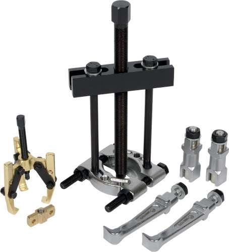 MECHANICAL PULLERS THIN JAW MECHANICAL PULLER & SEPARATOR KIT Small capacity puller & separator pack. Thin jaws enable access where clearance behind component is limited. Supplied in cardboard box.