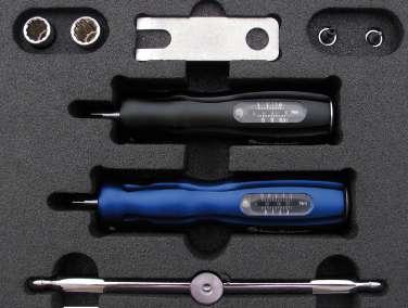 TORQUE WRENCHES TPMS COMPREHENSIVE TORQUE TOOL KIT Set of tools for the correct application of critical torque settings when working with TPMS systems on modern vehicles.