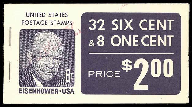 Lot 757 BK** Test Stamp, 1970-71, $2 blue, violet 29½x4½ Dummy handstamp, complete unexploded booklet with five black test panes of eight, Very Fine. Scott No. TDB18 Photo Cat. $400.00 Realized $200.