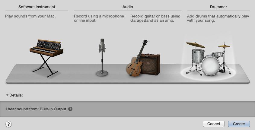 Adjust drummer settings For our first track, let s add a Drummer.