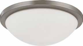 3000K, CRI: 90 Glamour LED Flush Dome 62-1035 Brushed Nickel / White