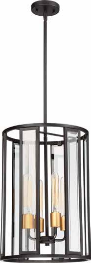 / Medium Base S2425 Satco 40W G25 Vintage lamps included Dimensions: Width 26", Height 12 1/2", Adjustable, Wire 12' 4 Light Foyer
