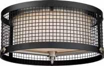 Island Pendant 60-6455 Black / Brushed Nickel Accents / Frosted Glass (4) 100W A19 max.