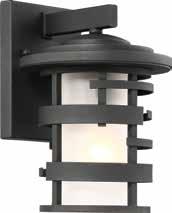 Small Wall Lantern 60-6401 Textured Black / Etched Opal Glass (1) 100W A19 max.