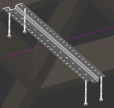 mounting track (dashed line in the figure below).