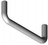 STEEL DOOR HANDLE 13AC7305 15 AND 10 SERIES COMPATIBLE Hardware To Mount To Panels Included 1.25 2.70 3.30 2.