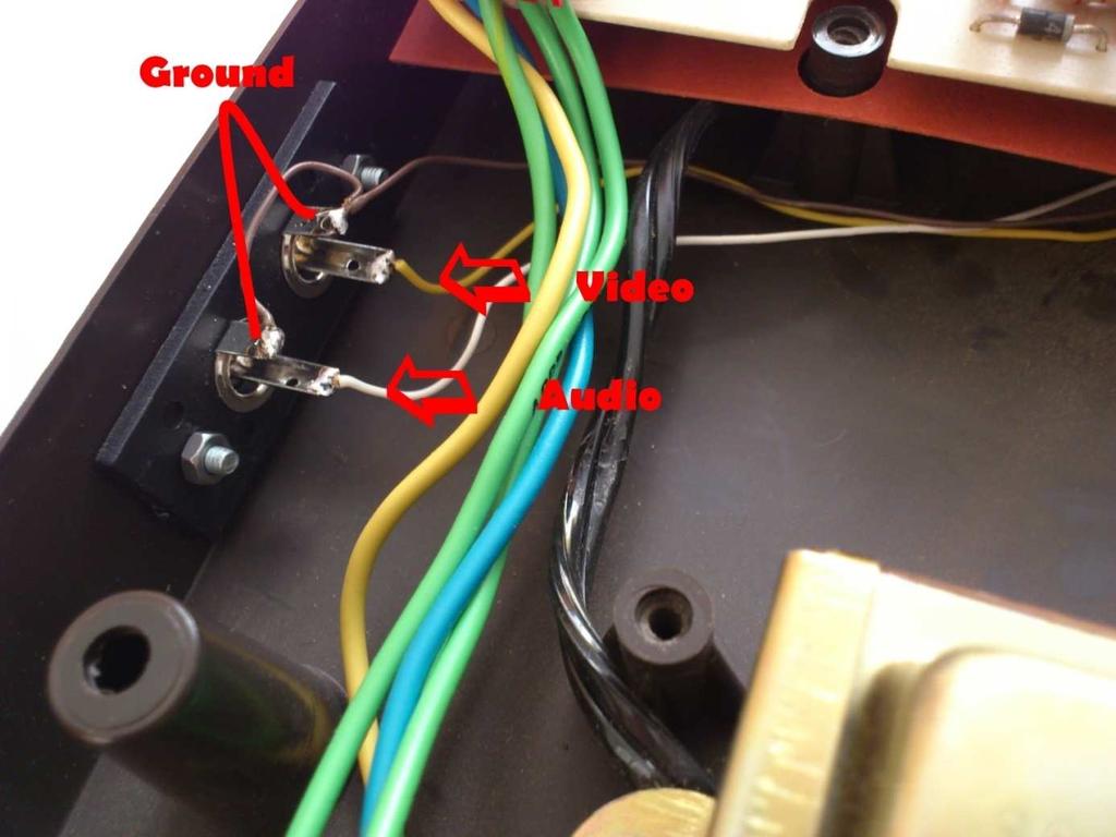 Step 9: Solder your GND out wire from the A/V circuit to both of the jacks outer terminals.