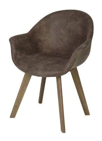 4 leg armchair with wooden frame.