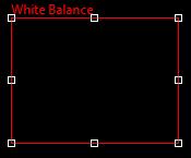 White Balance Drag or Resize the Red Rectangle to a pure white area and Left-Click on the White Balance Button to establish the video White Balance for future video streaming process.
