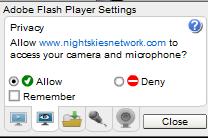 CLICK on the Settings choice and you will be presented with the Adobe Flash Player Settings Window.