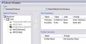 Create a Punch ifeature In this portion of the exercise, you create a punch ifeature and edit the ifeature to create a tabledriven feature. 1. Open PunchiFeatures.ipt. 3.