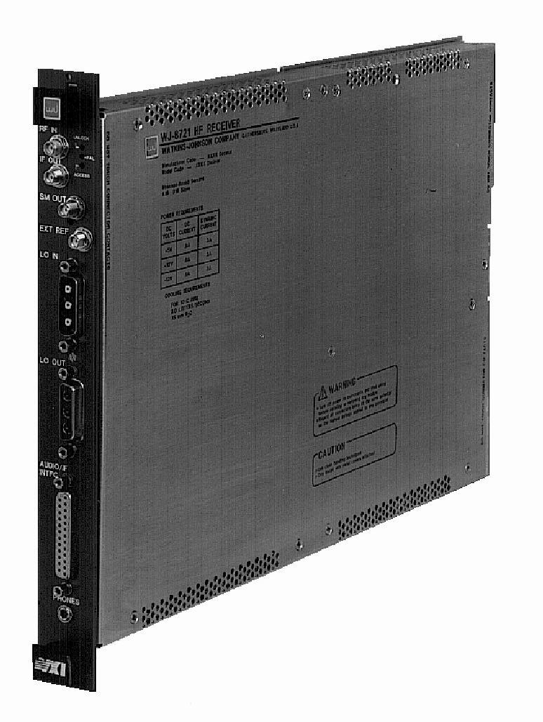 May 1996 Technical Data WATKINS-JOHNSON VXI HF Receiver WJ-8721 The WJ-8721 is a fully synthesized, general-purpose HF receiver for surveillance, monitoring and direction finding for RF