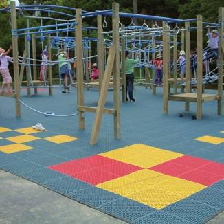 Available in 16 colours, Play Matta can be installed in an almost endless combination of colours and patterns, helping to create a unique and fun surfacing solution in every play area.