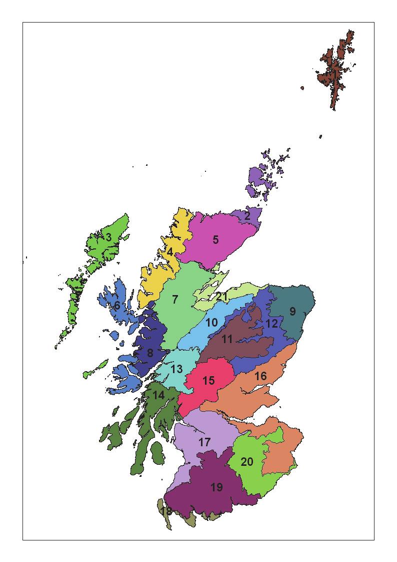Figure 1. The Natural Heritage Zones (NHZs) of Scotland.