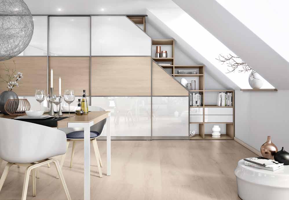 PerfectSense Gloss Decor shown: W1000 PG/ST2 Premium White in combination with H1377 ST36 Sand Orleans Oak PerfectSense Matt & Gloss Application PerfectSense Gloss Usually, to achieve a high class,