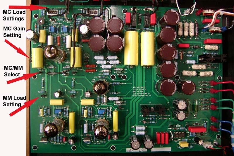 CHAPTER 3 Configuring the Phono Preamplifier for MM or MC The factory standardly configures the TP2.5 phono preamplifier to work with a MC (moving coil) cartridge.