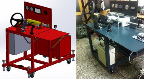 0 Figure 2 shows 3D model and corresponding picture of the test bench system.